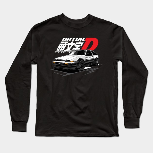 AE86 Trueno Initial D Long Sleeve T-Shirt by cturs